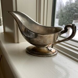 Vintage Silver gravy toned boat